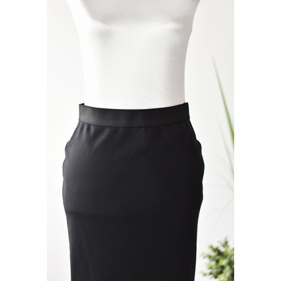 Alfani Pencil Skirt Woman's XS Black Exposed Zipper Goth Alt Office - Picture 2 of 9